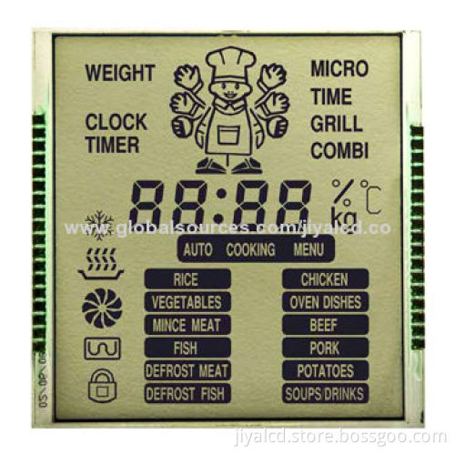 LCD Panel, Domestic Electrical Appliance, Microwave Oven Display, TN, Positive